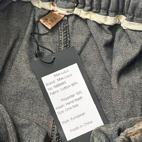 Max LuLu Floral Denim Jean Skirt Midi A-Line Vintage European Style One Size NWT - Picture 5 of 5